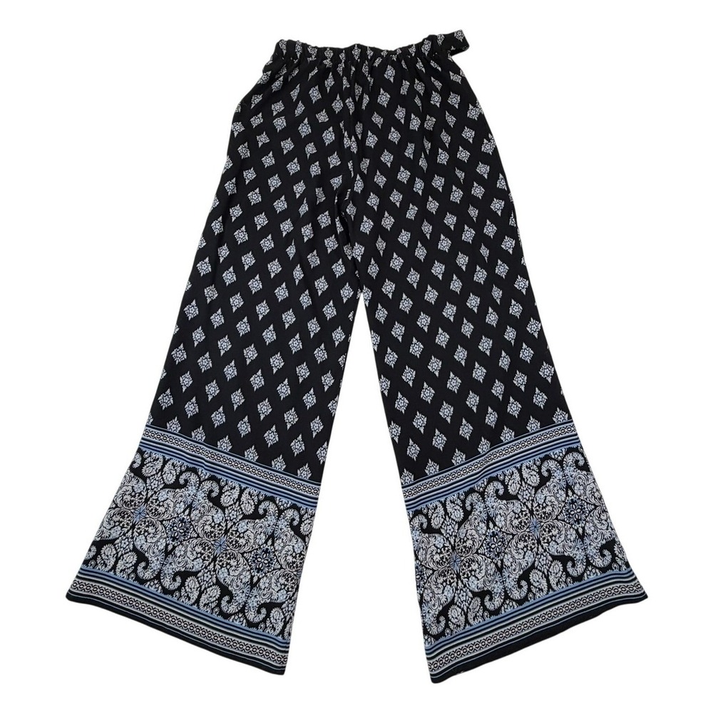 Active‎ USA Floral Print Pants Women's M Fleur-de-lis Cottagecore Whimsigoth